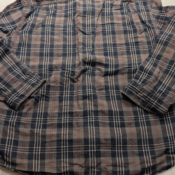 J.Crew Men’s Button Down Long Sleeve Work Shirt Gray/Multi Plaid XL - Picture 6 of 6